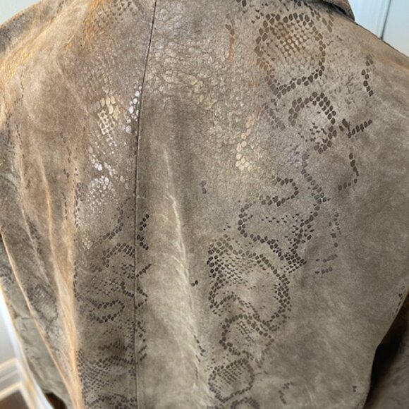 Chico's python suede jacket Size 3 - Picture 4 of 5